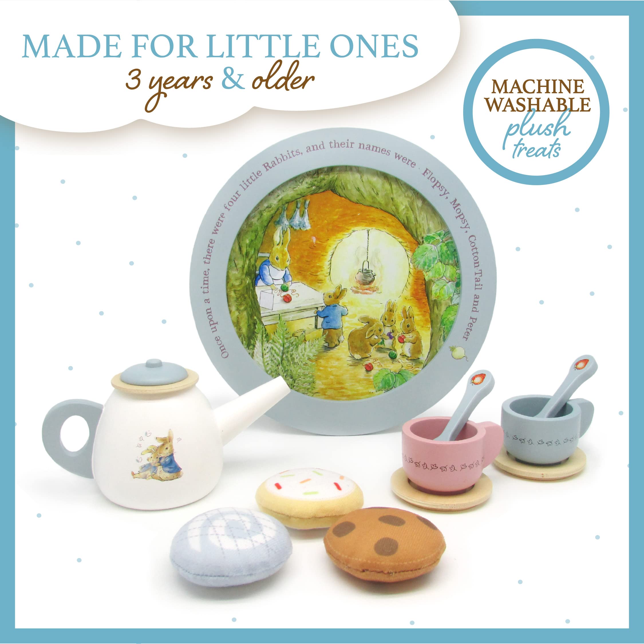 Amazon.com: Kids Preferred Beatrix Potter Peter Rabbit Wooden Tea